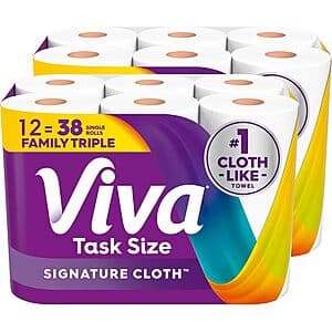 [Amazon] Viva Signature Cloth Paper Towels: 12x Family Triple Rolls 9x Double Rolls ($29.85 / (약: 41,581원))