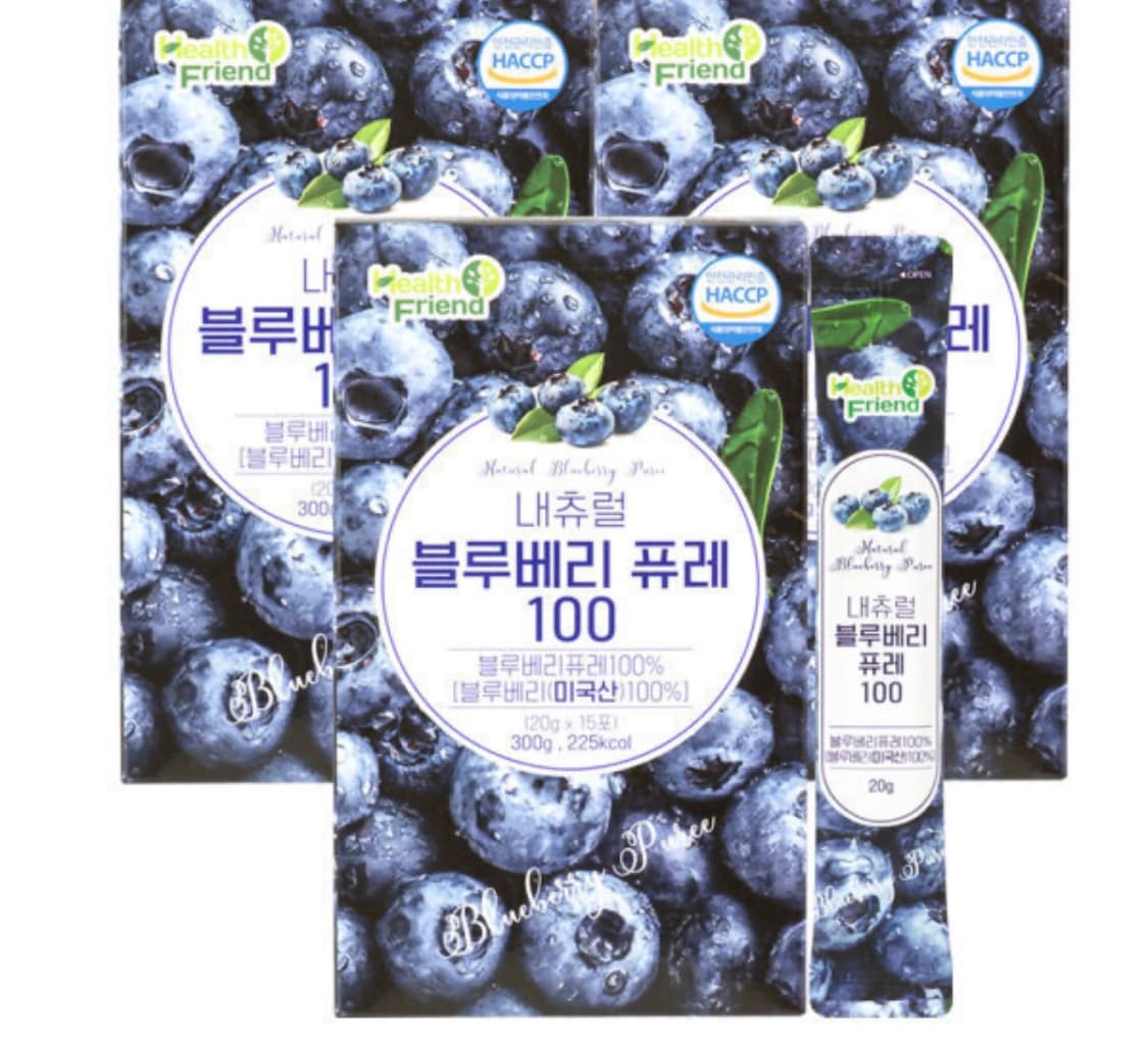 [옥션] 내츄럴 블루베리퓨레 100 15포 x 3박스 (18,900원/무료)