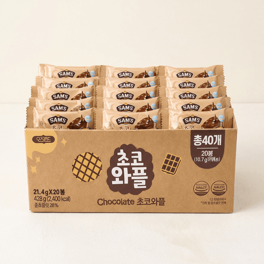 [토스쇼핑] 오즈랜드 초코와플 21.4g 20봉 6,640원 (무료배송)