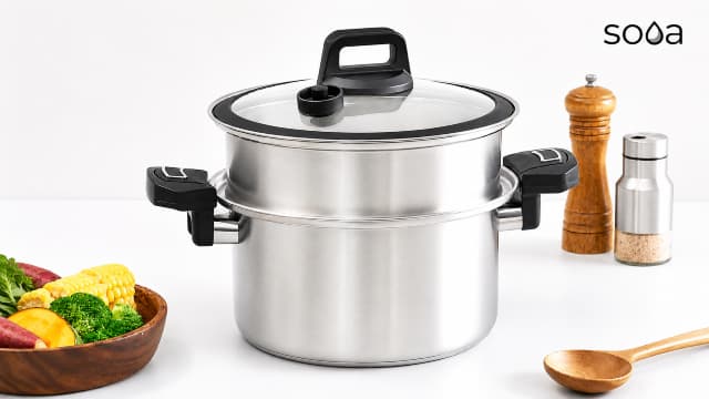 [쇼핑엔티몰] 수아 2in1 찜기포함 저압냄비 7L SN-207S (19,900원 / 남음)