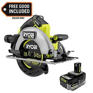 [Slickdeals] Ryobi ONE HP 18V Brushless Cordless 7-1 4" Circular Saw w 4.0 Ah Battery ($139.00 / (약: 193,627원))