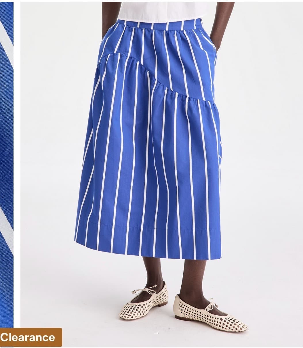 Macy's) 여름에 입기 좋은치마 오늘 하루 세일! On 34th Women's Pull On Stella Poplin Midi Skirt 26.85