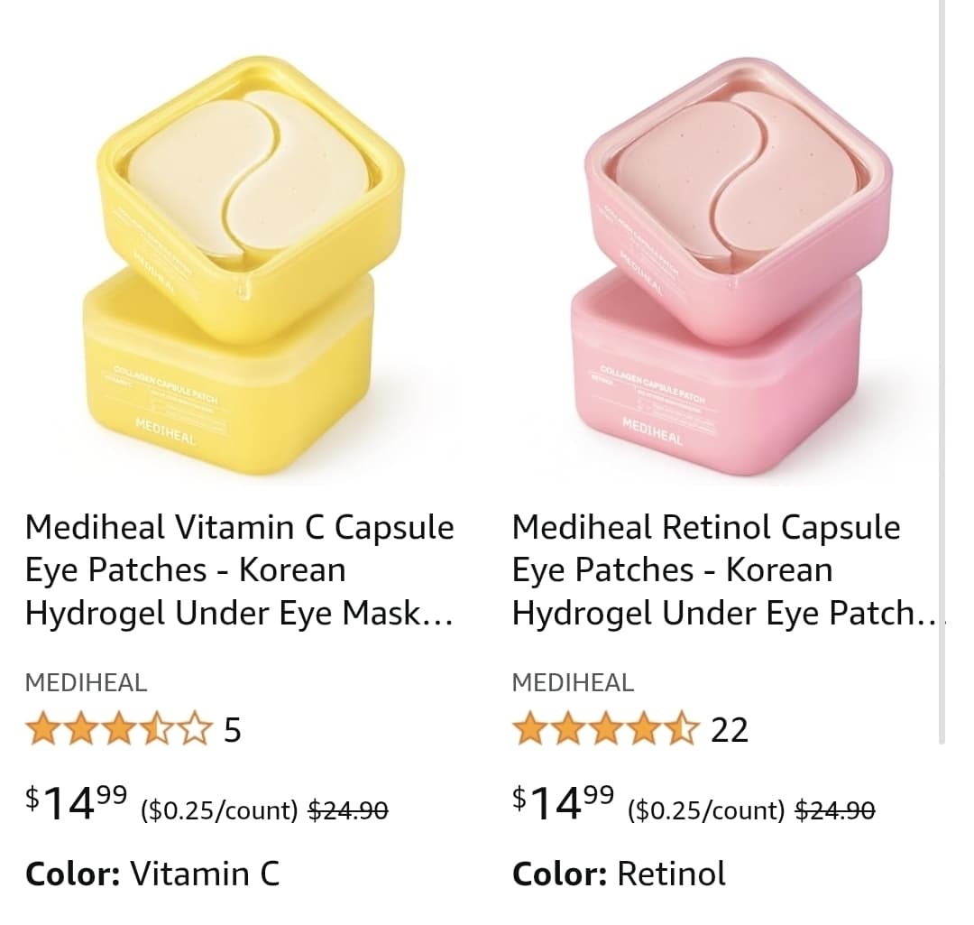 Amazon) 메디힐 Vitamin C Capsule Eye Patches 2개 $11.99