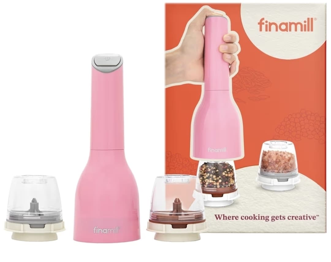 Amazon) FinaMill Classic Battery Spice Mill – Battery Operated Salt and Pepper Grinder Set $49.95