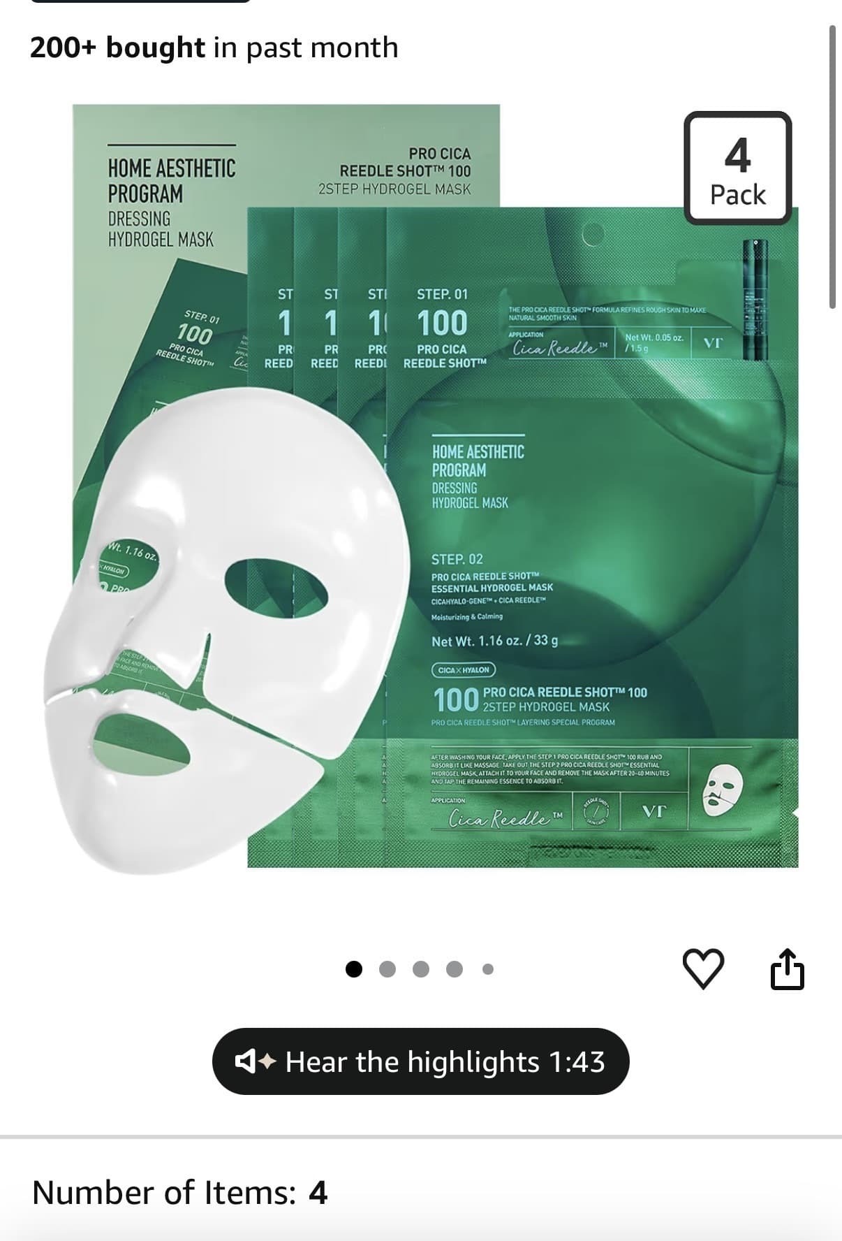 Amazon) PDRN Face mask 두박스에 9불이에요~ - $9.00