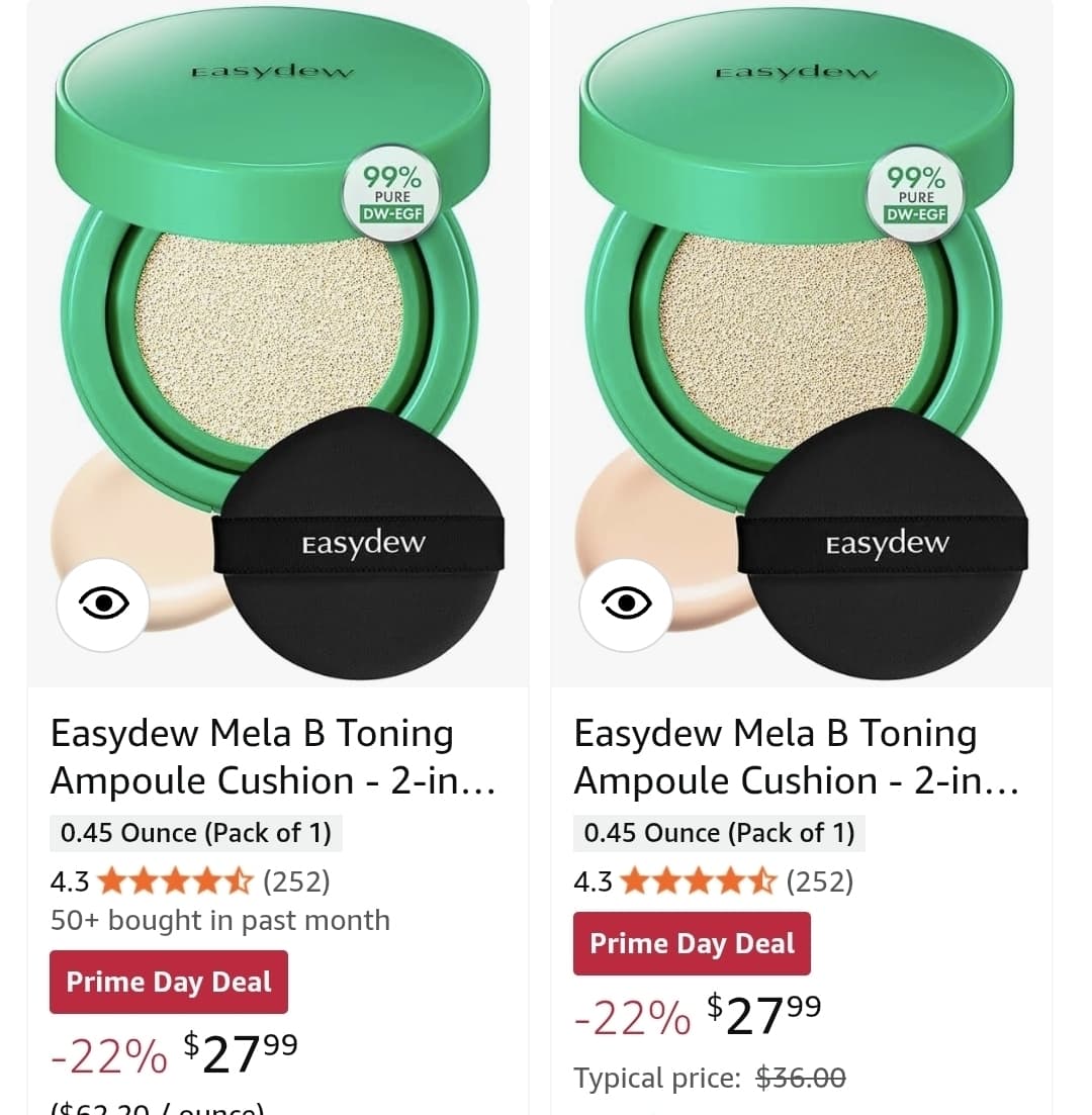 Amazon) 대웅제약 앰플쿠션 $25.19 등 대웅제약 이지듀 프라임데이 딜