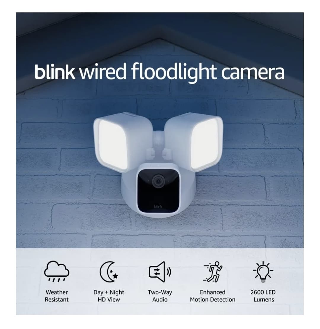 Amazon) Blink Wired Floodlight Camera, Smart security camera $28.46 등 프라임데이 딜