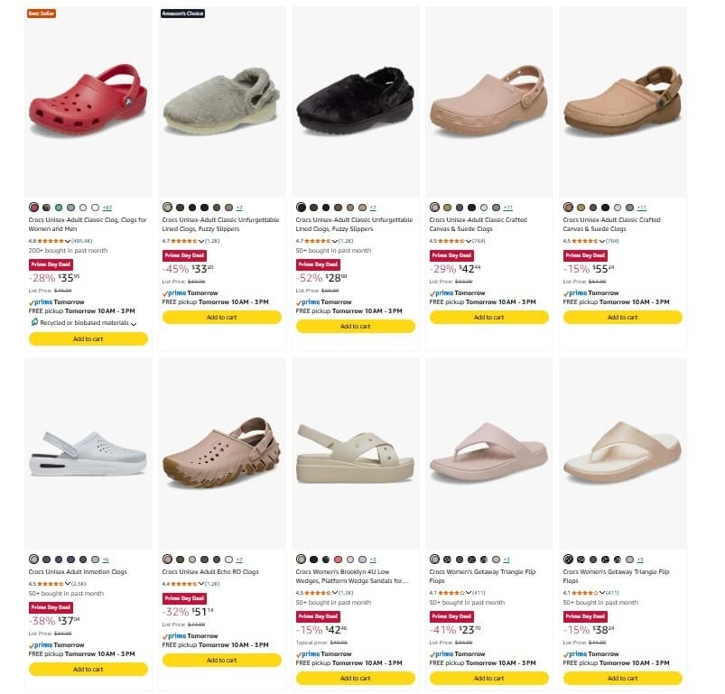 Amazon) Crocs - 아마존 프라임데이 딜