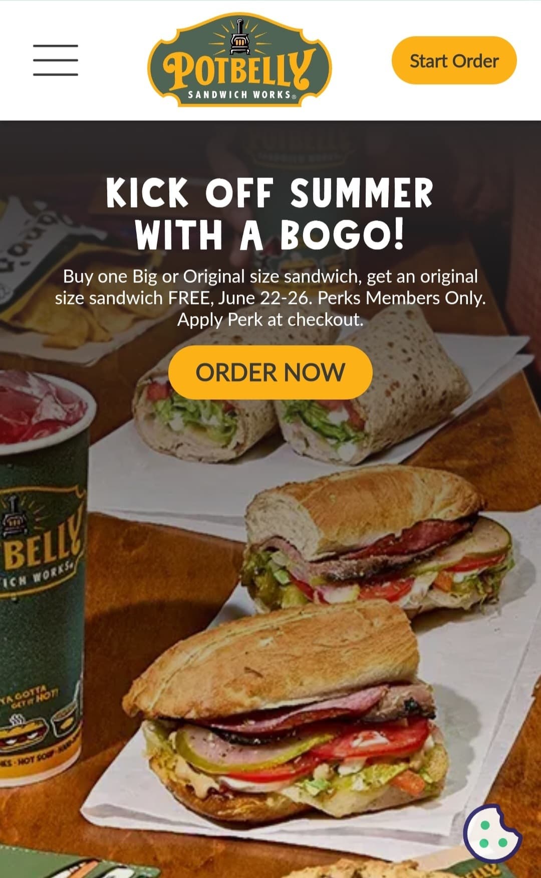 Potbelly BoGo 6/22~ 6/26
