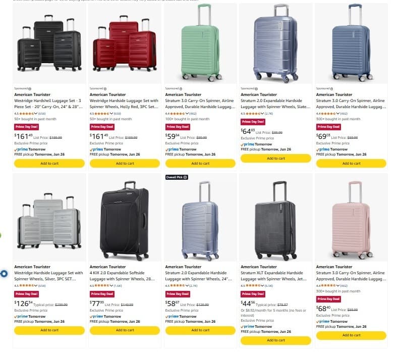 Amazon) American Tourister 여행가방 - 아마존 프라임데이 딜