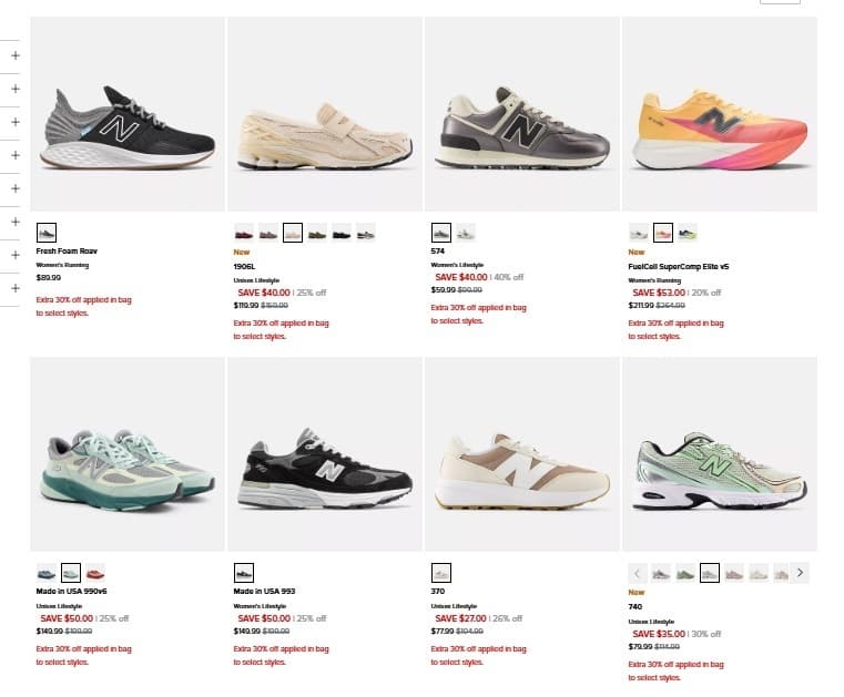 Joes New Balance Outlet) New Balance - Up to 50% Off + 추가 30% 할인