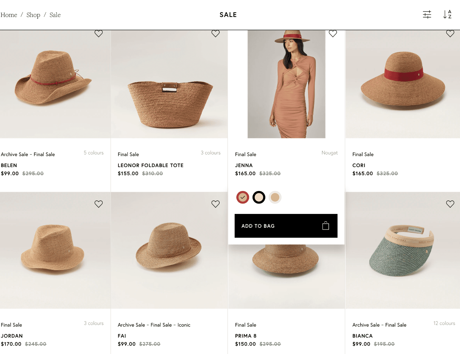 Helen Kaminski up to 50% off