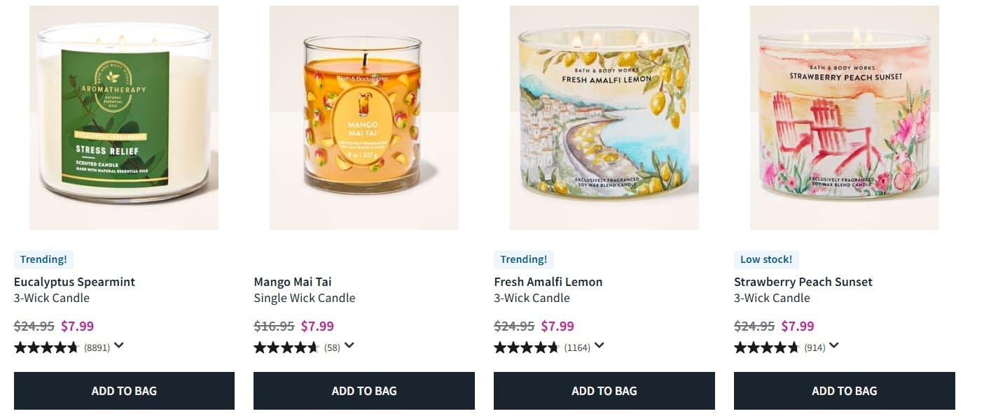 Bath&Body Works) 캔들 - $7.99