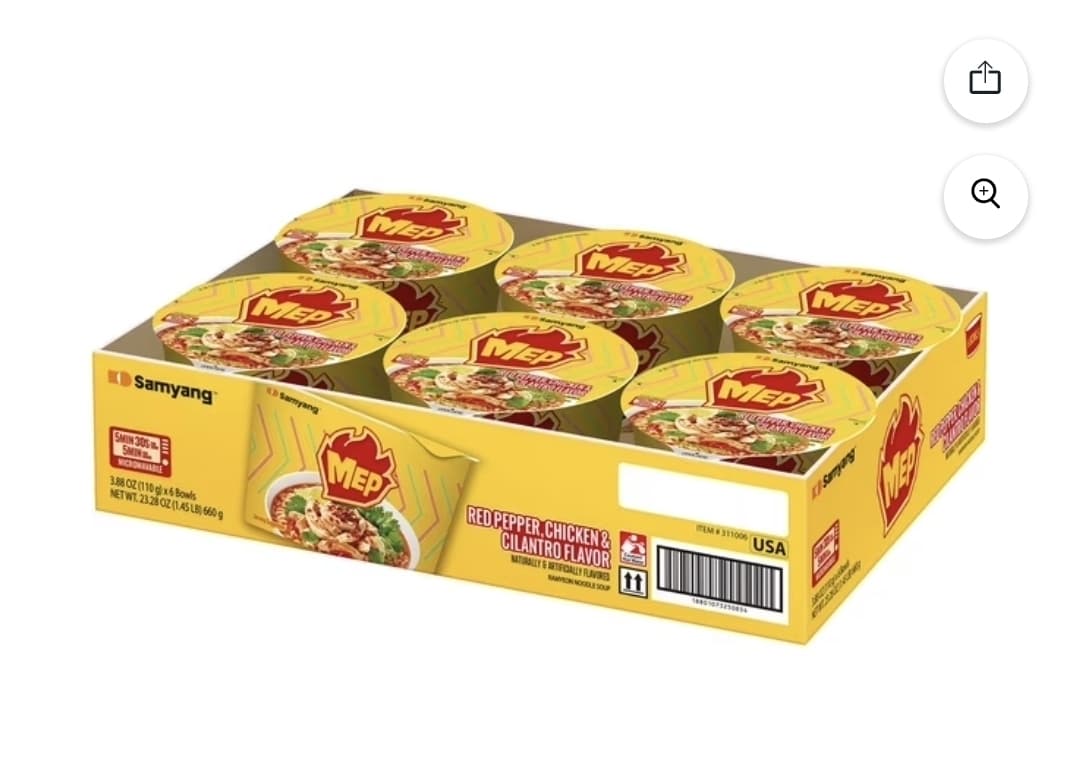 Sam's Club) 삼양 맵 라면 6개 $7.78