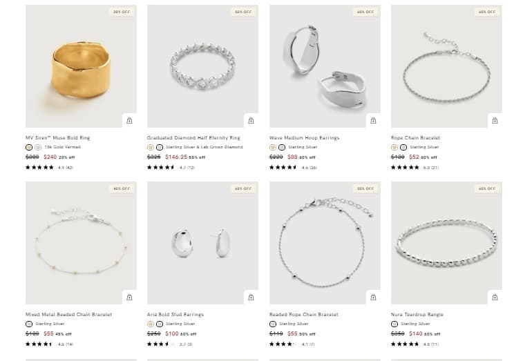Monica Vinader) Further Reduction - Up to 60% Off