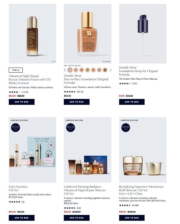 Estee Lauder) Up to 40% Off