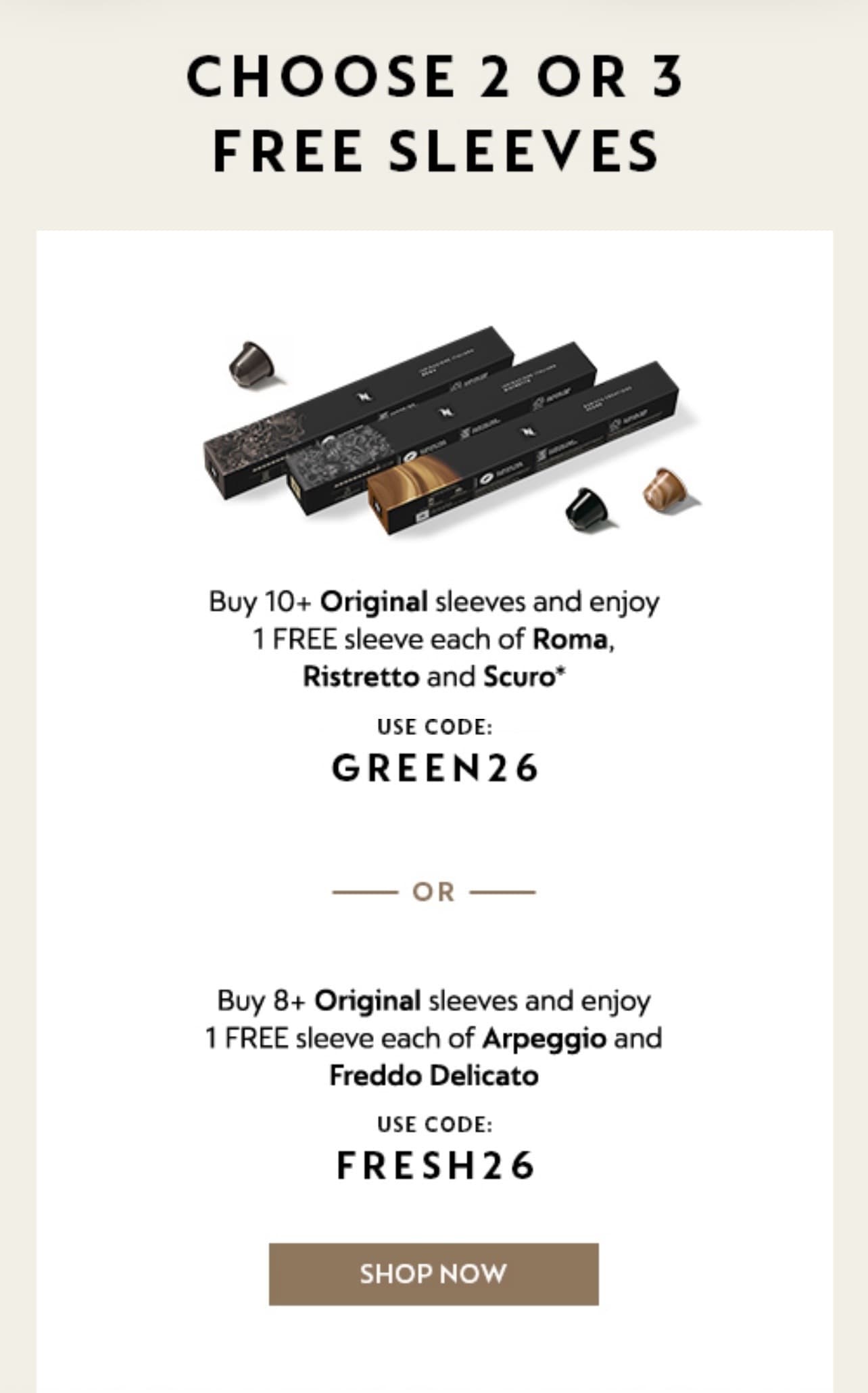 Nespresso) 네쏘 캡슐- 제일 좋은 딜- 8줄사면 2줄 공짜/10줄사면 3줄공짜