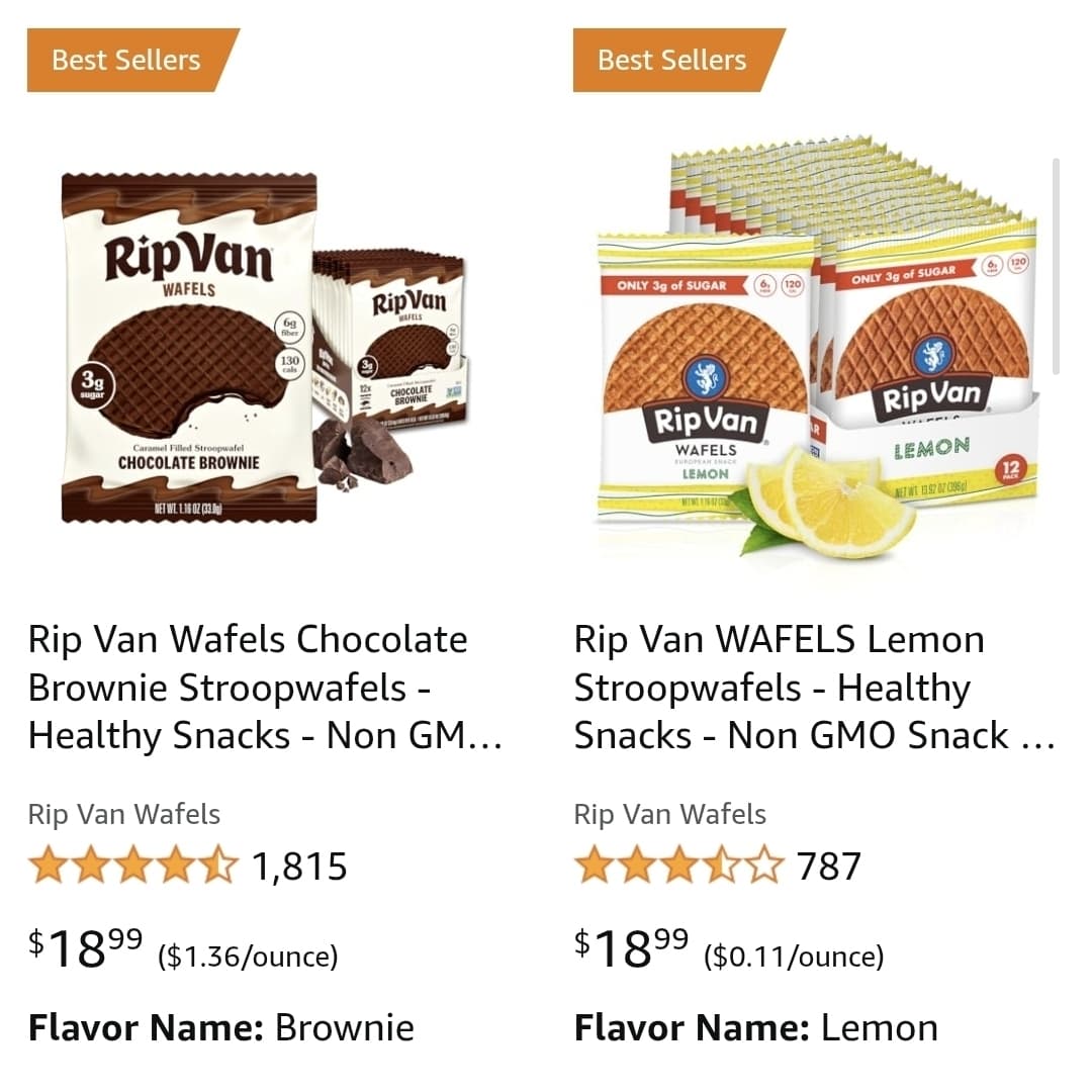 Amazon) Rip Van Chocolate Hazelnut Wafer Cookies $9.10 등 세일