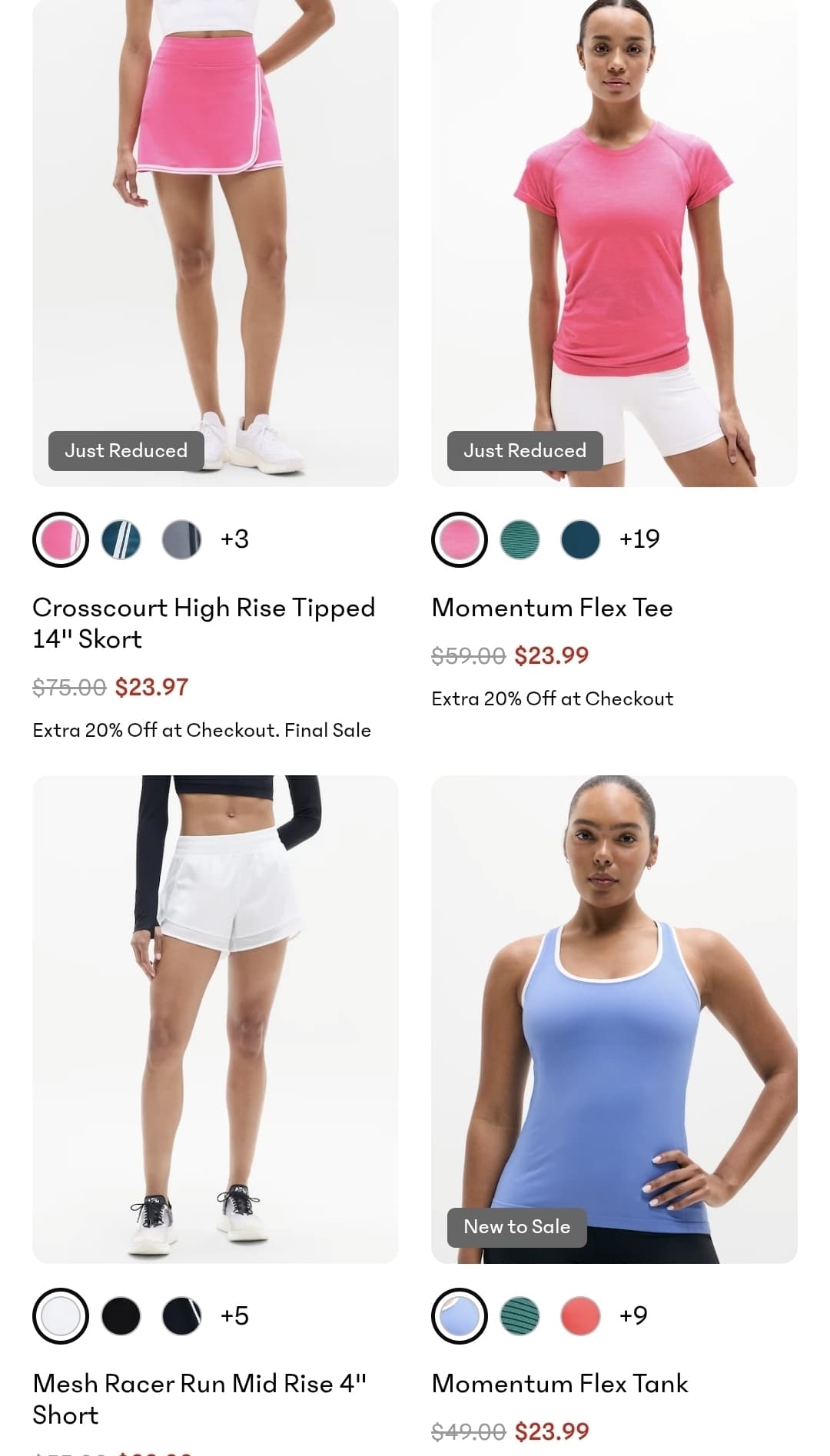 Athleta) 최고 60프로 세일 + 추가 20프로 할인 등 세미에뉴얼 세일