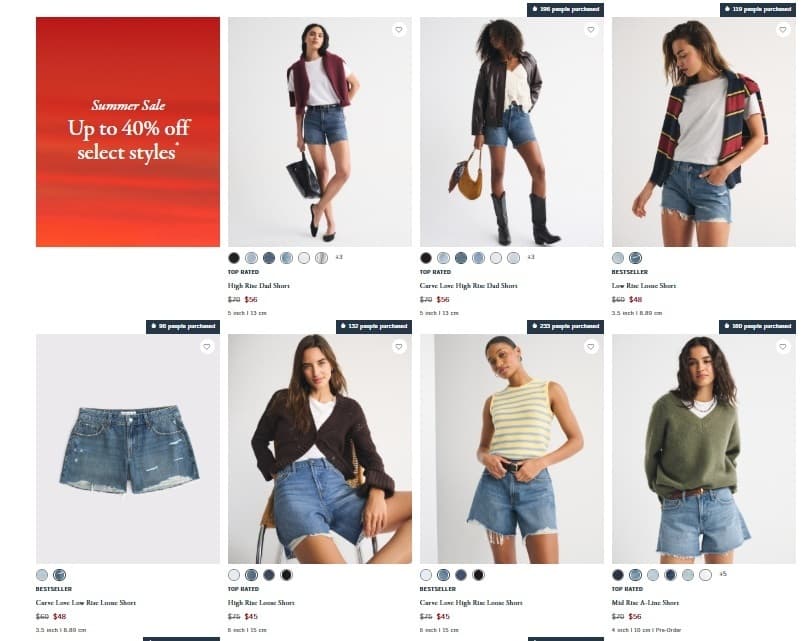 Abercrombie) 여름 세일 - Up to 40% OFF