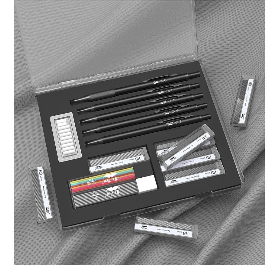 Amazon) Mr. Pen- Metal Mechanical Pencil Set with Lead Refills & Erasers, 5 Pack $6.95