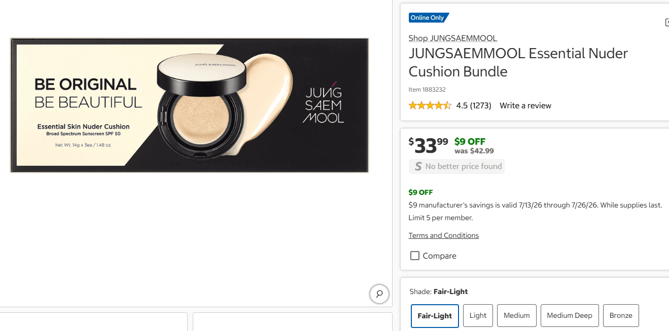 Costco) 정샘물쿠션 정품+리필2개 코스코 $33.99