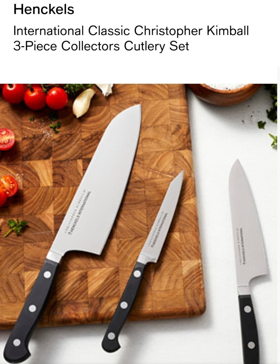 Macy's) Christopher Kimball 3-Piece Collectors Cutlery Set$200.00->$34.96