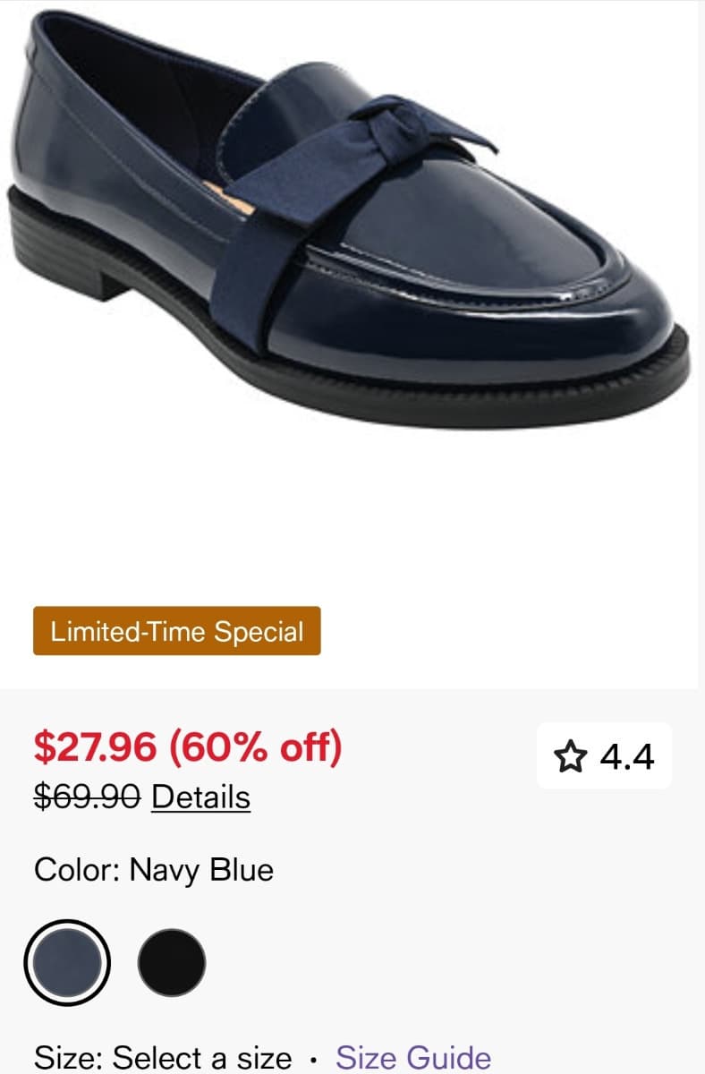 Macy's) 여성) 로퍼 $69.00->$27.96