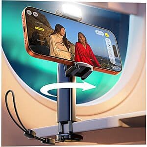 LISEN Phone Holder Travel Mount w LED Light for Planes & Travel ($7.99 / (약: 11,411원))