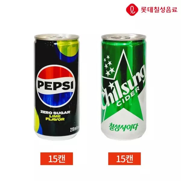 쿠팡 펩시제로 210ml 30캔 11,700원 (무료배송)
